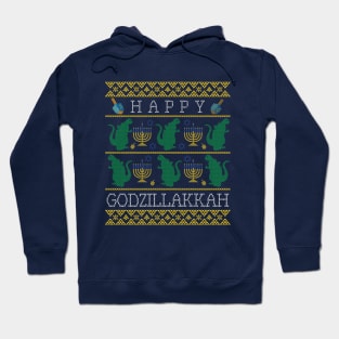 Happy Hannukkah Godzilla Hoodie